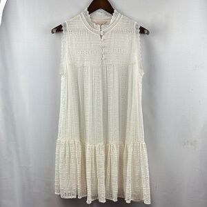Rebecca Taylor Cream Lace Mini Dress